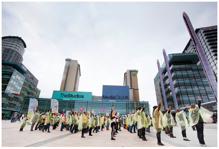 Children in need ponchos at media city
